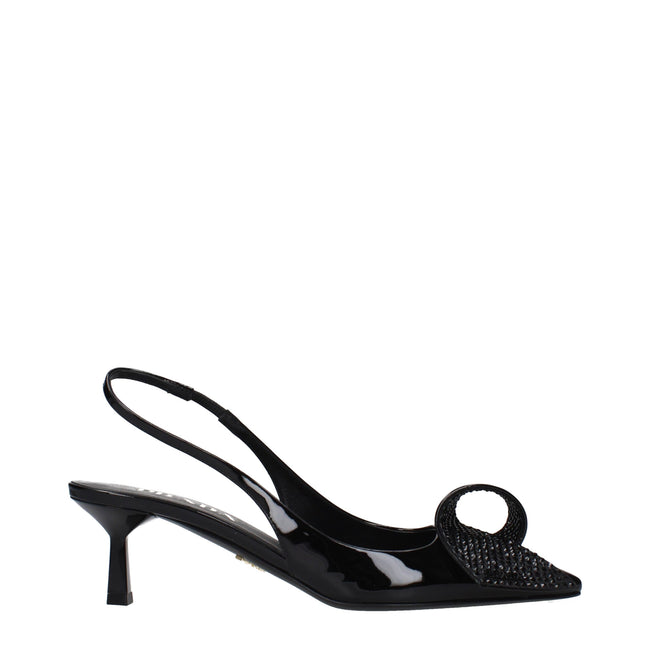 Prada Black Leather Stiletto Heel Sandals Prada
