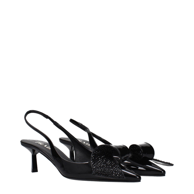 Prada Black Leather Stiletto Heel Sandals Prada