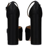 Prada Black Satin Platform Pumps