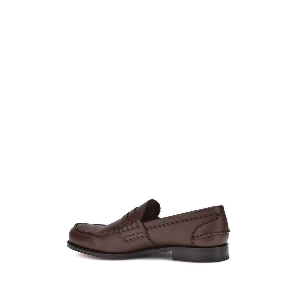 Church's Brown Calf Leather Bos Taurus Slip-On Loafers Church's