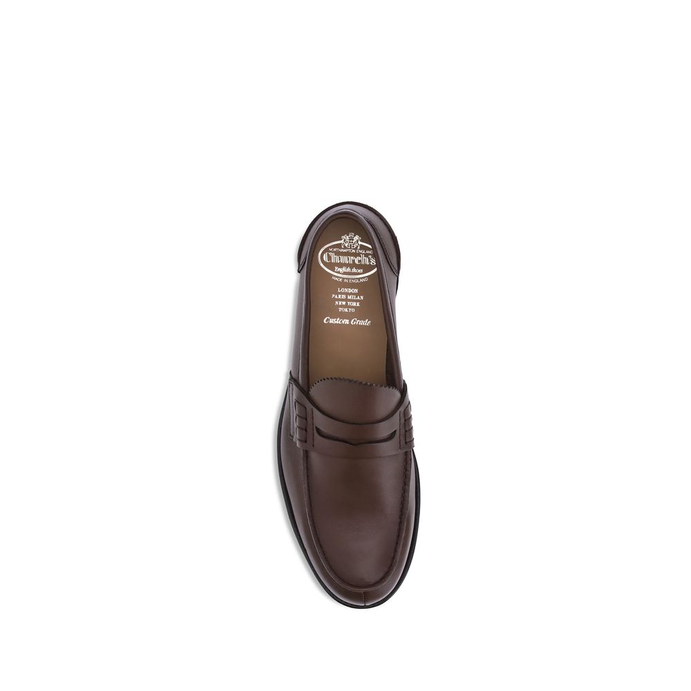 Church's Brown Calf Leather Bos Taurus Slip-On Loafers Church's