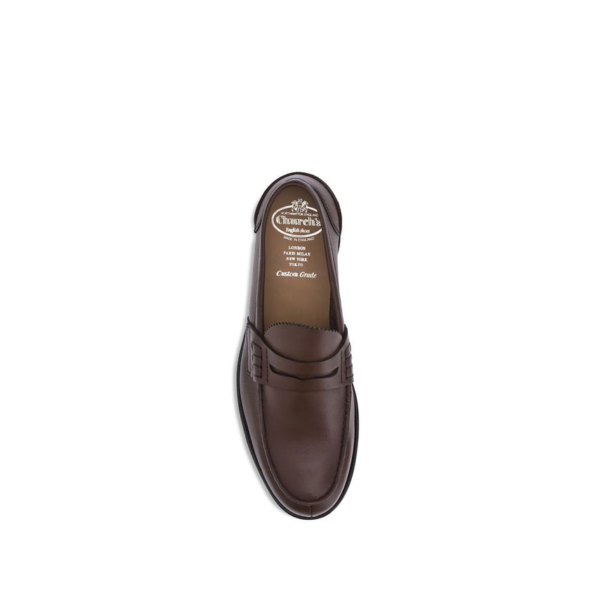 Church's Brown Calf Leather Bos Taurus Slip-On Loafers Church's
