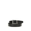 Prada Black Calf Leather Bos Taurus Regular Belt Prada