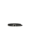 Prada Black Calf Leather Bos Taurus Regular Belt Prada