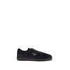 Prada Blue Calf Leather Bos Taurus Low Top Sneakers Prada