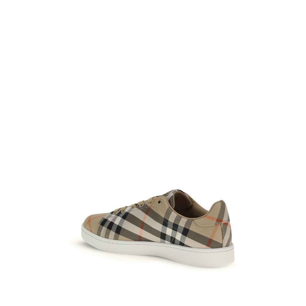 Burberry Beige Cotton Low Top Sneakers Burberry