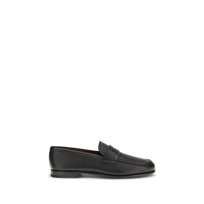 Church's Black Calf Leather Bos Taurus Slip-On Loafers Church's