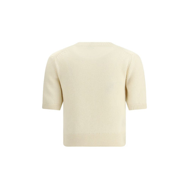Burberry Cream Wool Sweatshirt Burberry