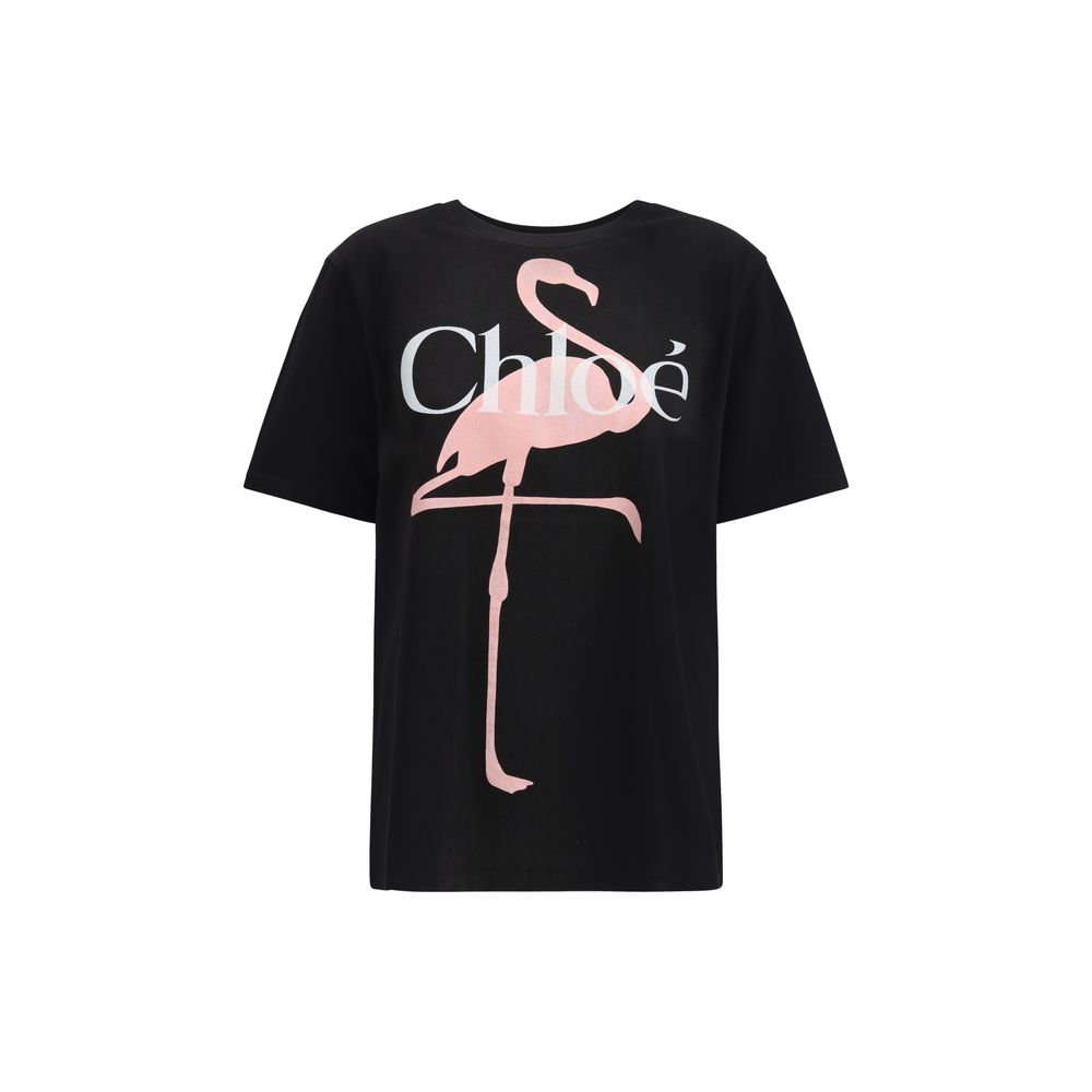 Chloé Black Cotton T-Shirt Chloé