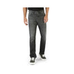 Diesel Black Cotton Straight-Leg Jeans Diesel