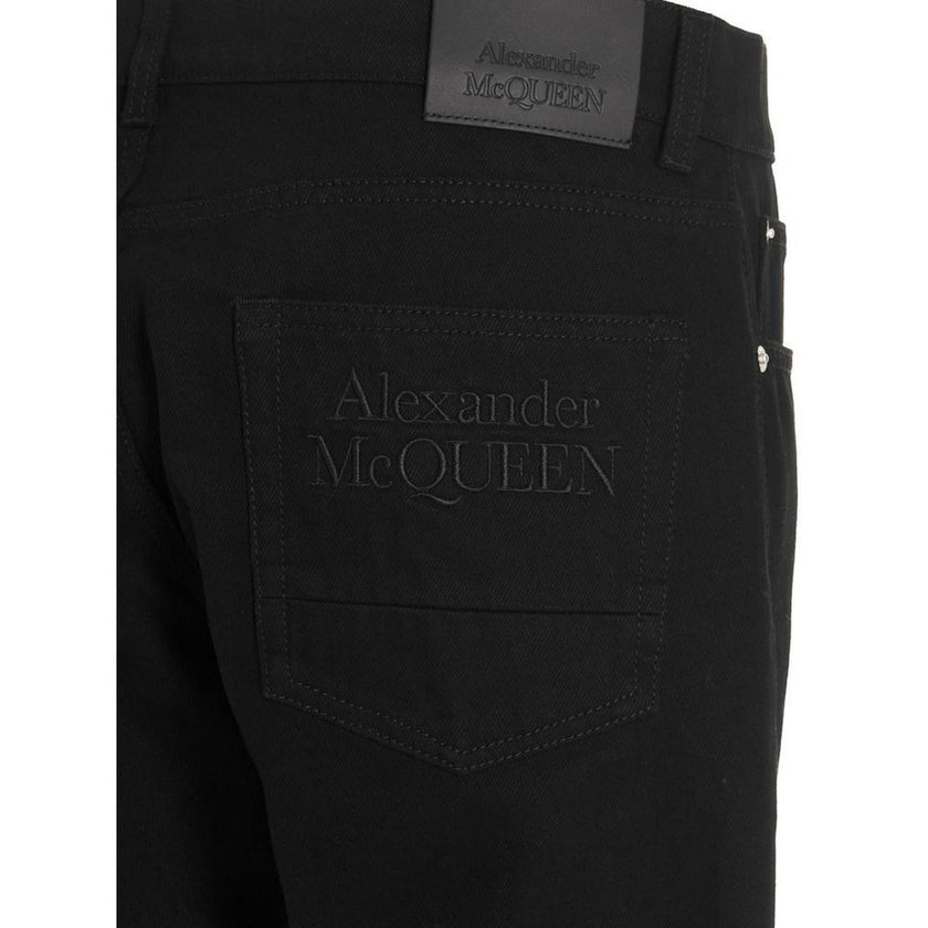 Alexander McQueen Black Cotton Skinny Jeans Alexander McQueen
