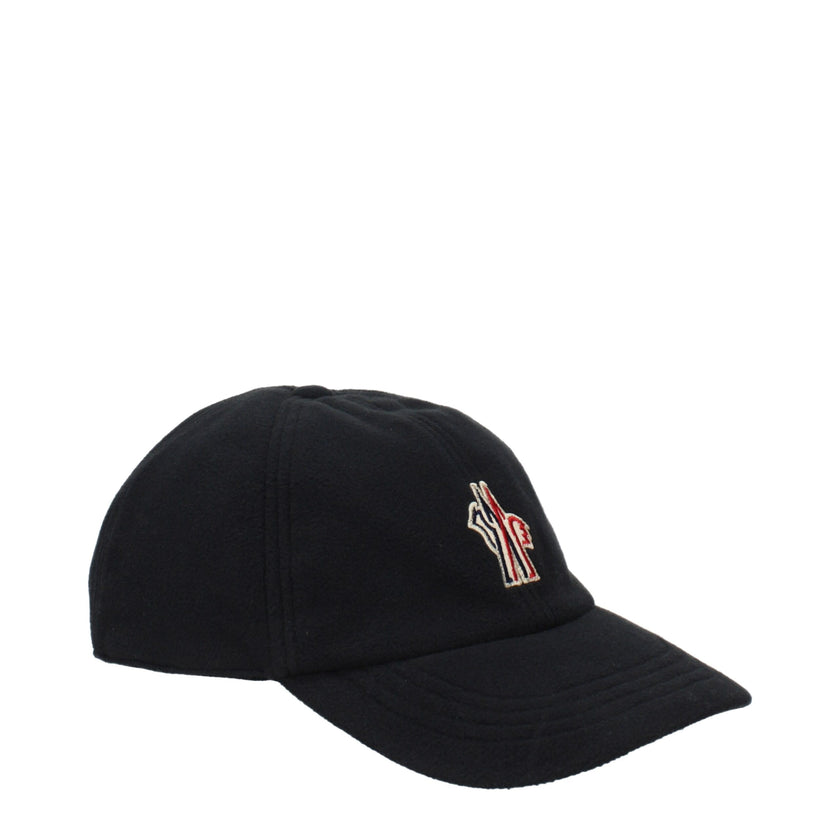 Moncler Black Polyester Cap (Baseball Hat) Moncler