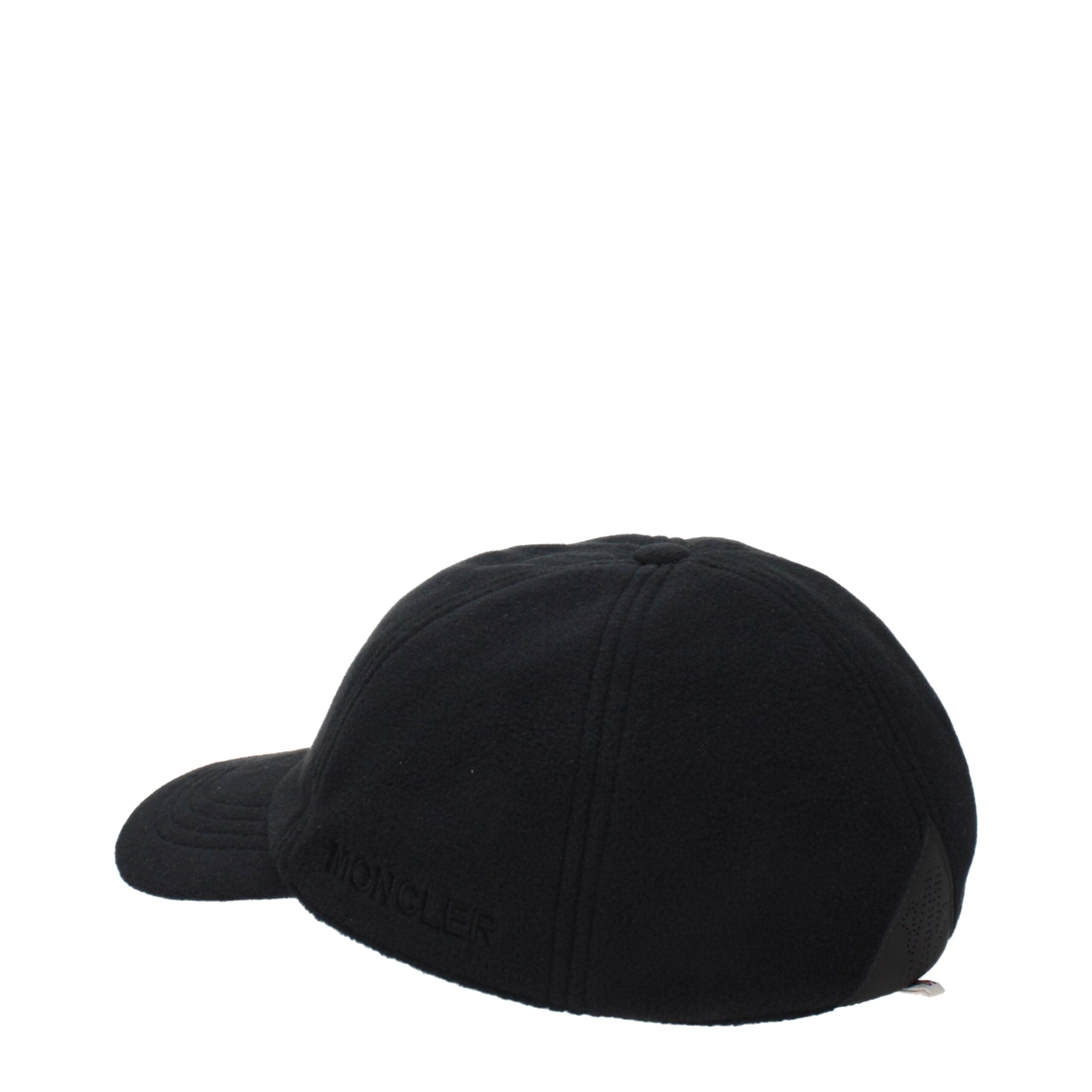 Moncler Black Polyester Cap (Baseball Hat) Moncler