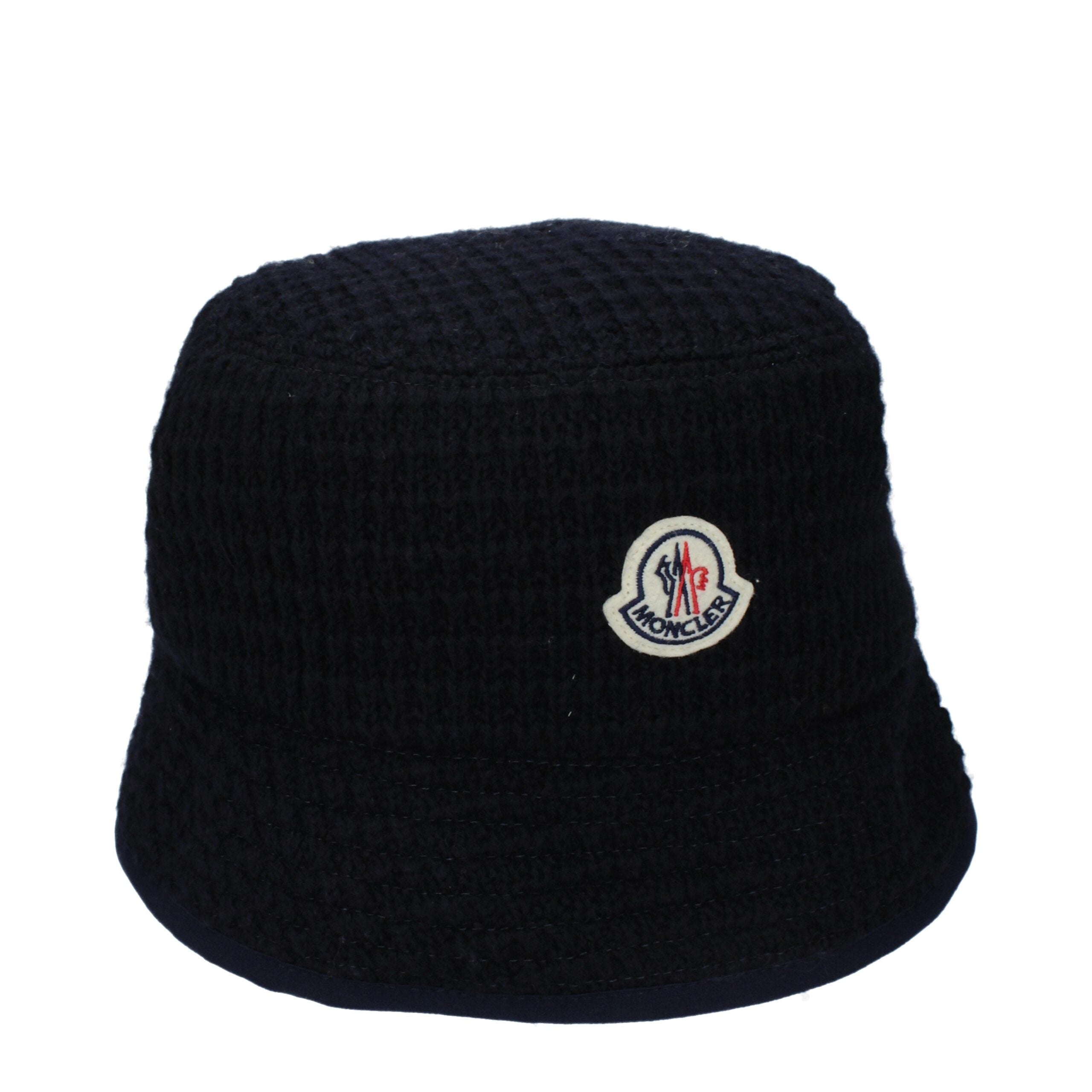 Moncler Blue Wool Bucket Hat Moncler