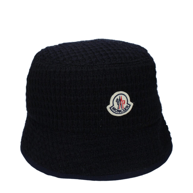 Moncler Blue Wool Bucket Hat Moncler