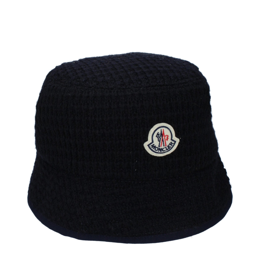 Moncler Blue Wool Bucket Hat Moncler