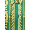Versace Green Silk Pattern Shirt Versace