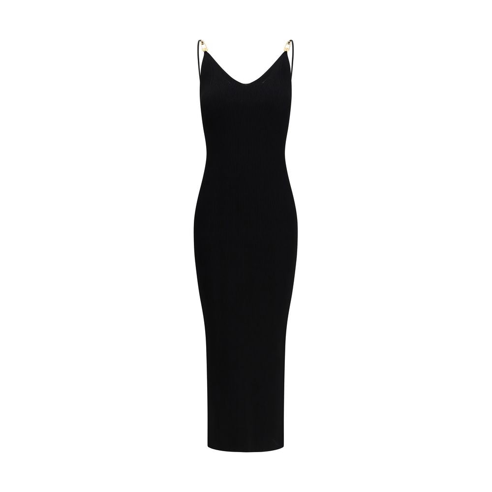 Versace Black Viscose Cocktail Dress Versace