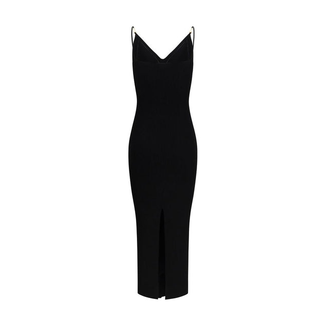 Versace Black Viscose Cocktail Dress Versace