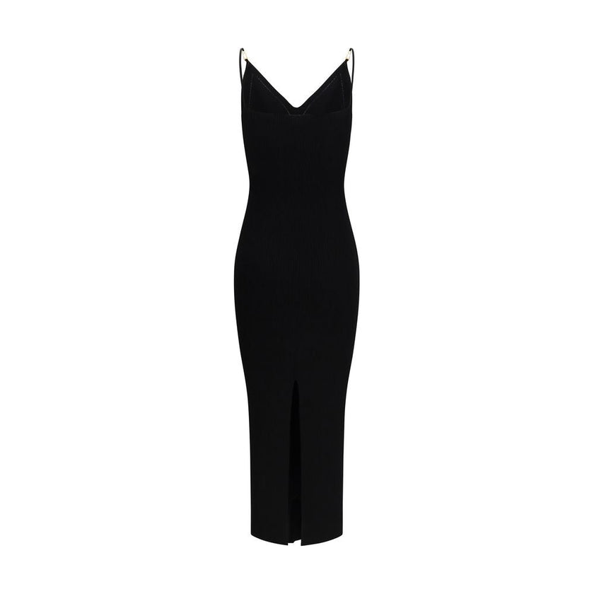 Versace Black Viscose Cocktail Dress Versace