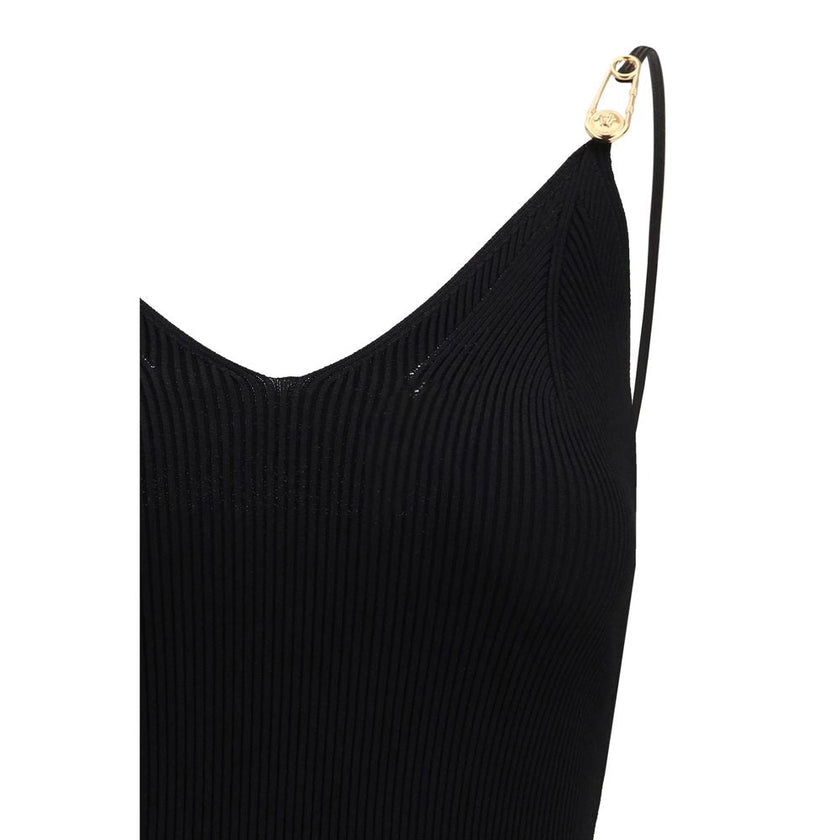 Versace Black Viscose Cocktail Dress Versace