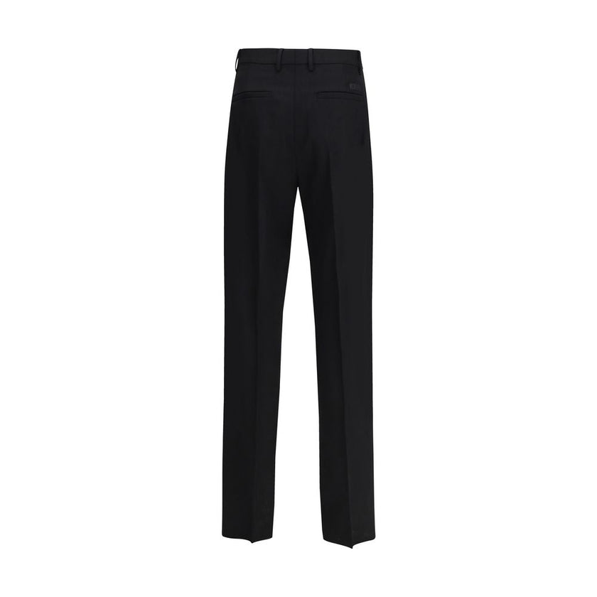 Versace Black Fleece Wool Dress Pants Versace