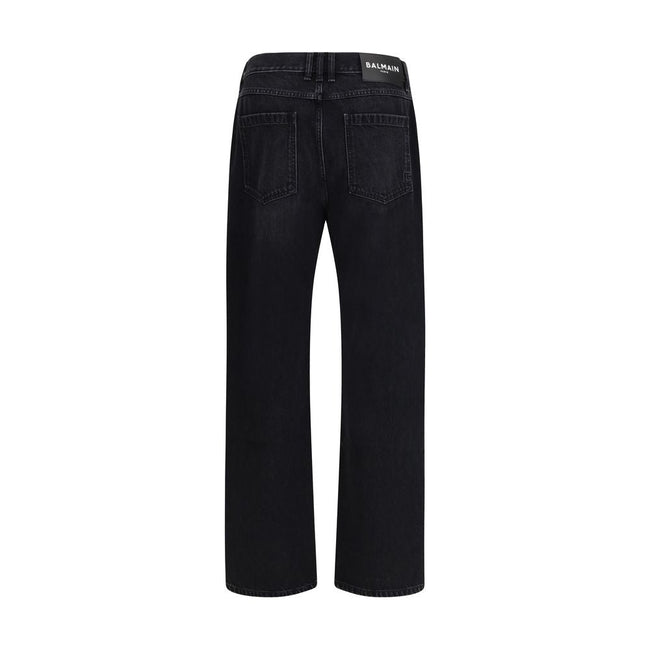 Balmain Black Cotton Jeans Denim Balmain