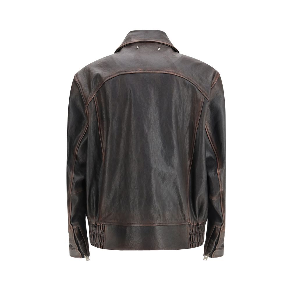 Golden Goose Brown Goatskin Bomber Golden Goose