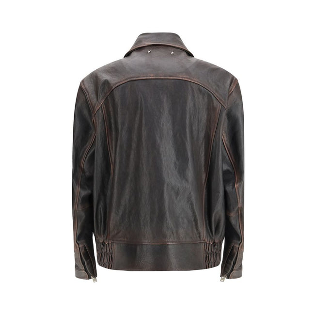 Golden Goose Brown Goatskin Bomber Golden Goose