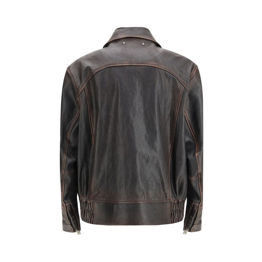 Golden Goose Brown Goatskin Bomber Golden Goose