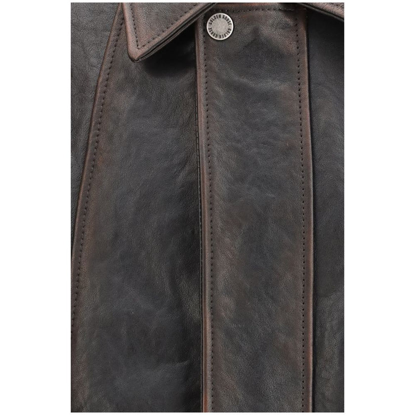 Golden Goose Brown Goatskin Bomber Golden Goose